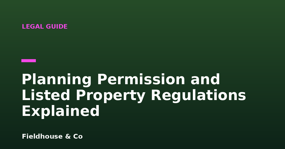 Planning Permission and Listed Property Regulations Explained